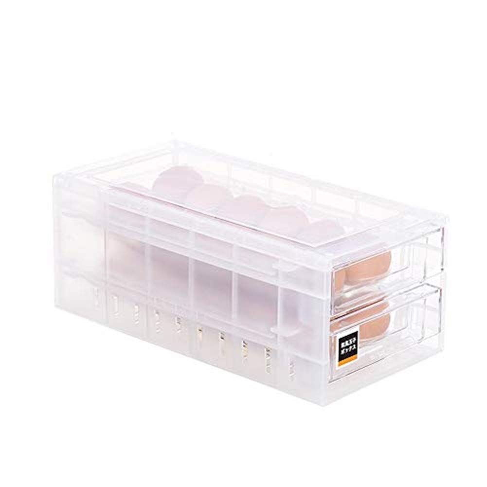 24-Grid Egg Storage Container - Refrigerator Egg Holder & Kitchen Organizer Tray for Fresh Eggs - Perfect for Fridge Organization & Farm Fresh Egg Storage