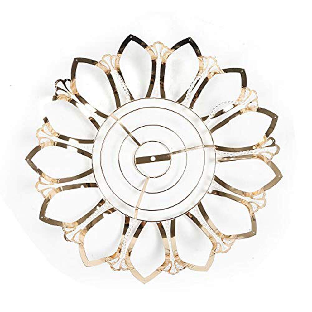 42 Inch Modern Gold Crystal Chandelier Ceiling Fan with LED Light & Remote Control - Retractable Blades, Quiet DC Motor - Perfect for Dining Room, Bedroom, Living Room & Home Decor