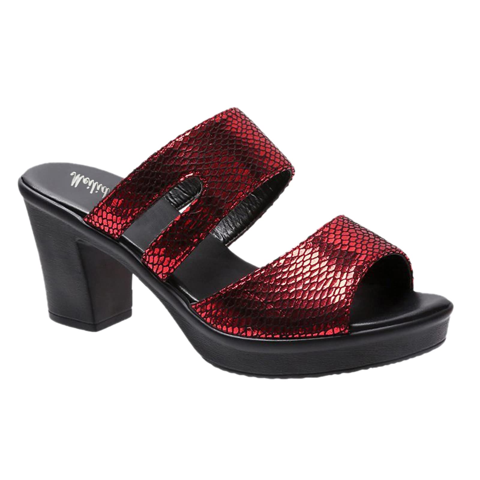 Women's Comfortable Wedge Sandals - Peep Toe Beach Platform Slides for Summer | Casual Outfits, Vacations & Outdoor Activities