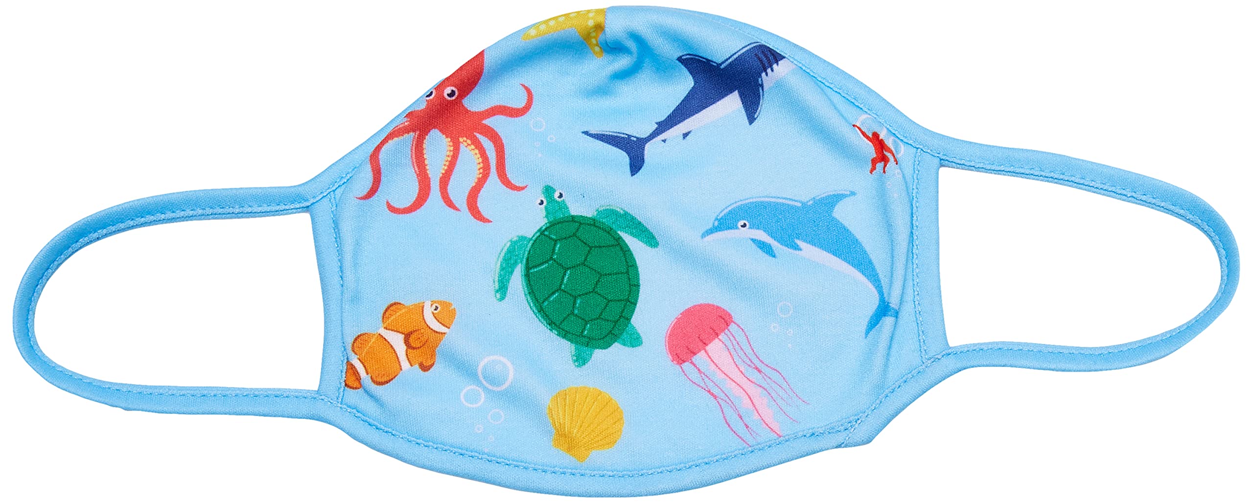 Wild Republic Wild Smiles Reusable Washable Half Face Mask - Comfortable & Breathable for Outdoor Activities, Travel, and Daily Protection