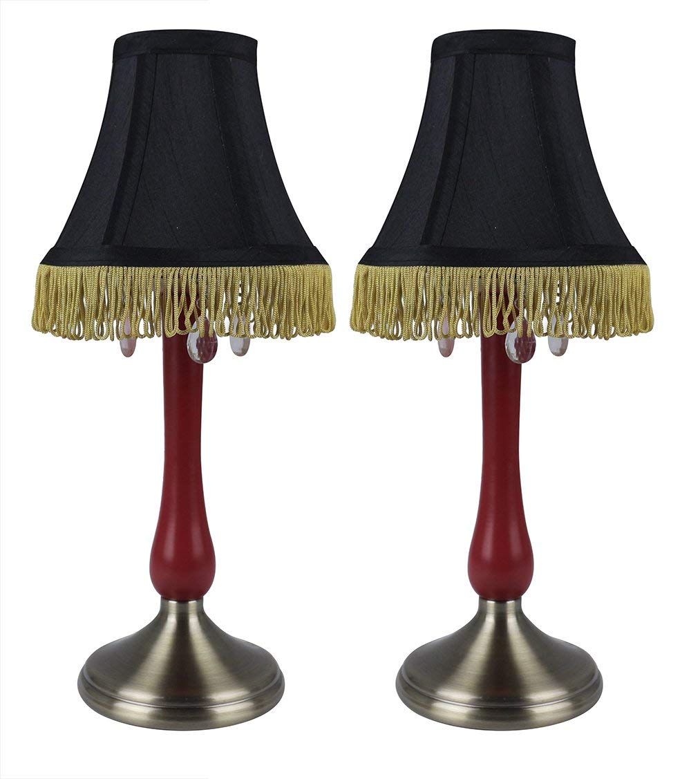 Ruby Red With Black/Gold Fringe