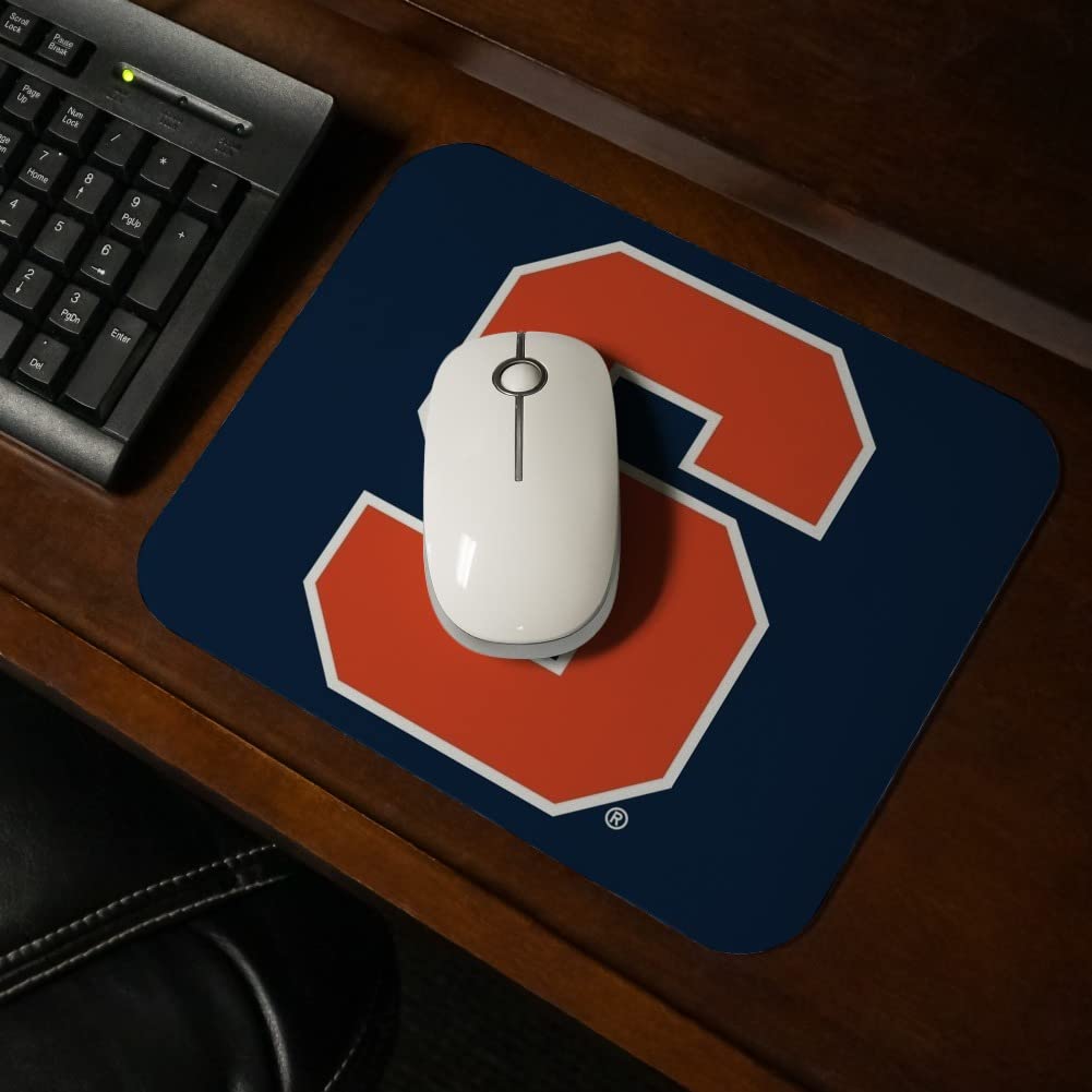 Syracuse University Logo Low Profile Thin Mouse Pad - Non-Slip Rubber Base Gaming Mousepad for Computer, Laptop & Office Use - Perfect for Students, Gamers & Work from Home Setup