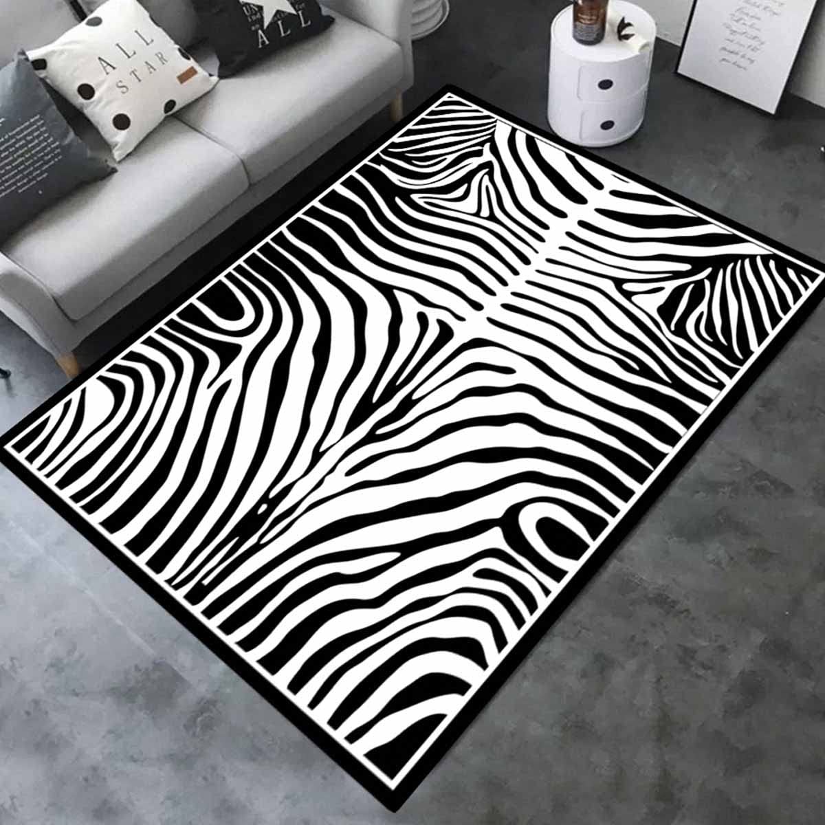 Faux Zebra Print Rug, Leopard Rug, Tiger Rug, Cheetah Rug - Soft Animal Print Area Rug for Living Room, Bedroom, Office or Kids Room - Non-Slip & Durable (Color: C, Size: 6'7