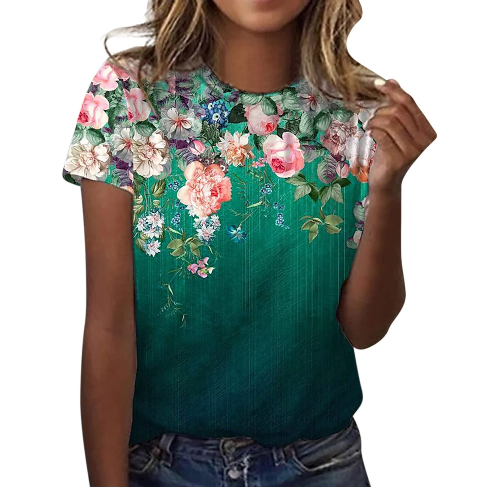 Women's V-Neck Rolled Short Sleeve Workout T-Shirt with Pocket - Breathable Casual Summer Top for Gym, Running & Everyday Wear
