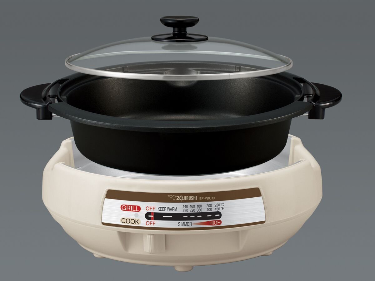 Zojirushi EP-PBC10 5-Cup Electric Skillet - Nonstick Ceramic Coating, Adjustable Temperature Control for Perfect Cooking - Ideal for Home Kitchen, Dorm Room & Small Space Cooking