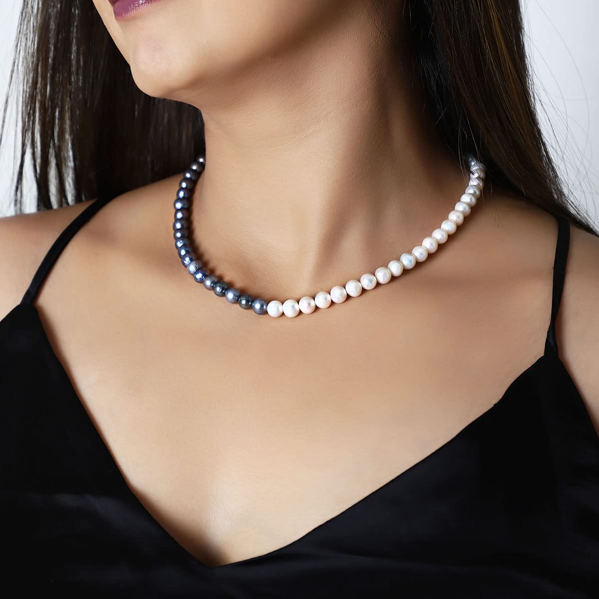 Women's Pearl Necklace - 6-7.5mm Cultured Beaded Chain for Elegant Occasions
