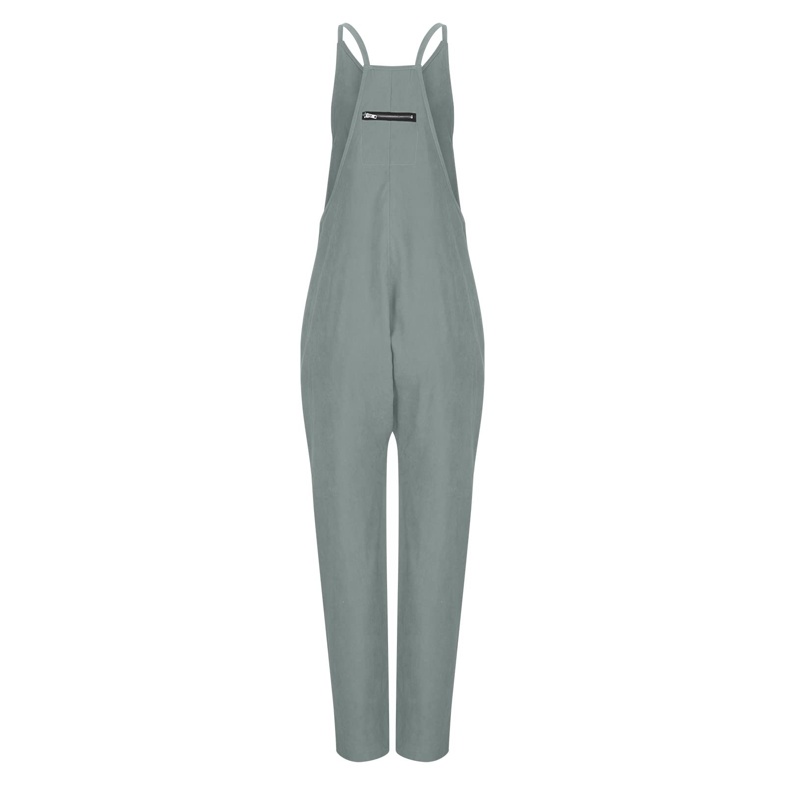 Women's Summer Sleeveless Jumpsuit with Pockets - Casual Romper for Outings
