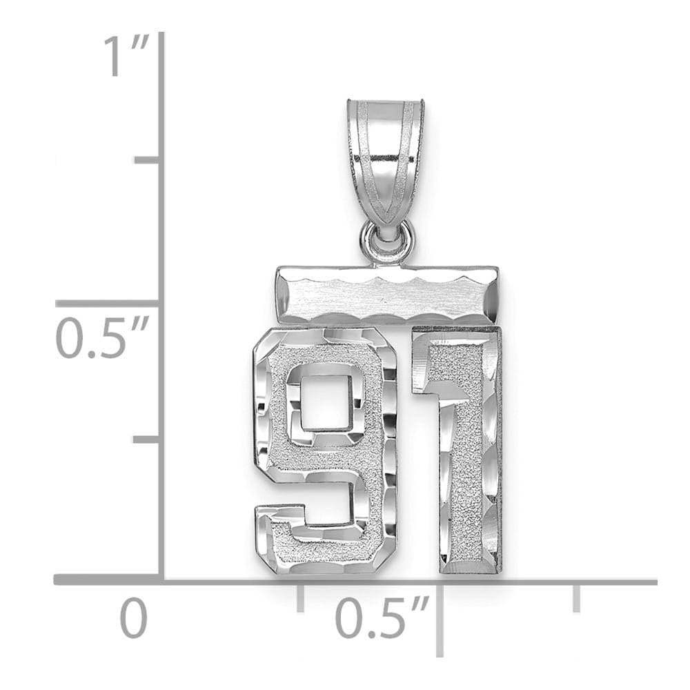 14k White Gold Black Bow Pendant - Varsity Collection for Gifts