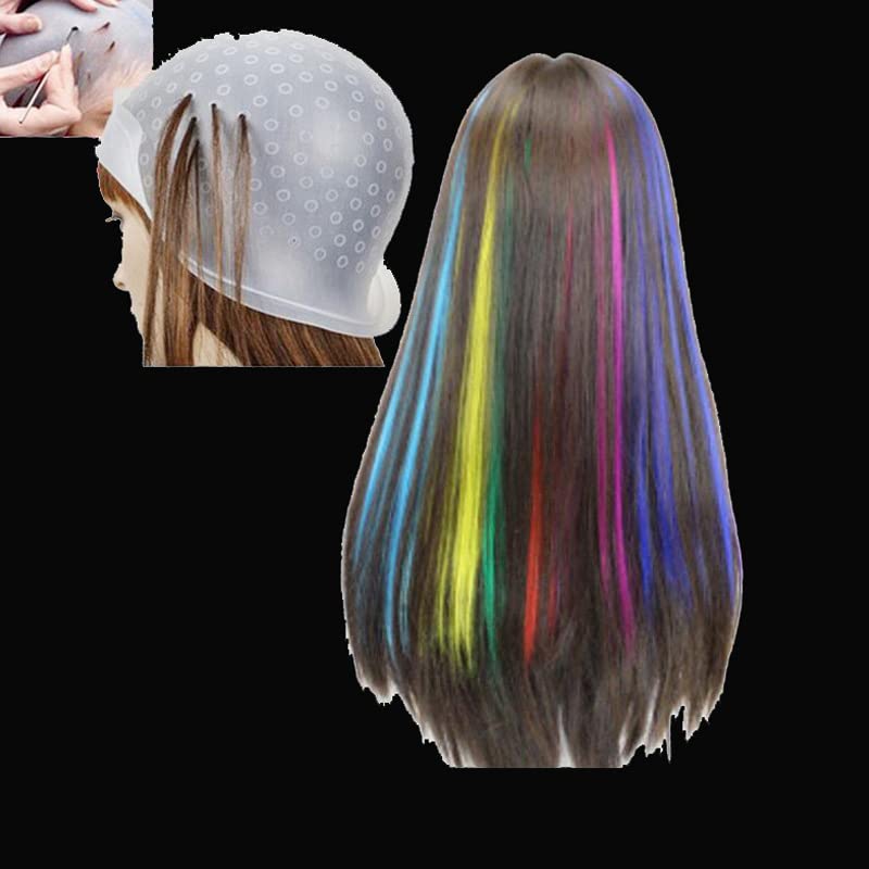 Reusable Silicone Hair Color Cap with Metal Hook - 2 Pack Pink Matte Salon Hair Dyeing Tools for Professional & At-Home Hair Coloring | Perfect for Highlights, Ombre & Root Touch-Ups