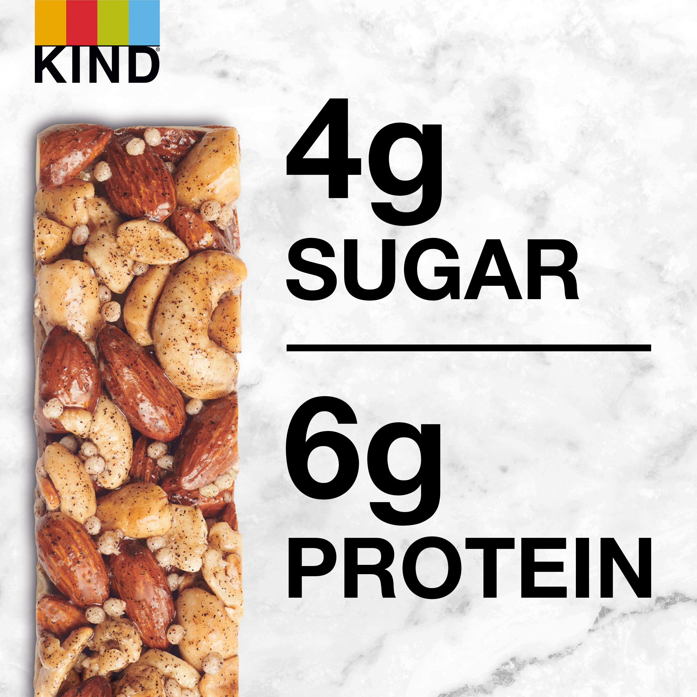 KIND Nut Bars, Madagascar Vanilla Almond - Gluten Free Healthy Snacks, Low Sugar, 6g Protein (12 Count) | Perfect for On-the-Go Breakfast, Office Snacks & Post-Workout Energy