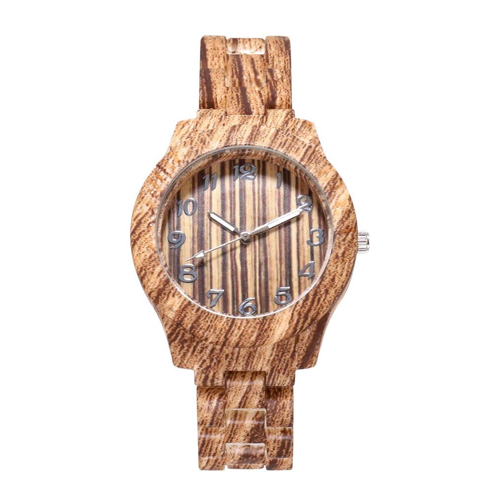 Premium Men's Wood Grain Digital Quartz Watch - Stylish LED Display for Business & Casual Wear - Perfect for Office, Dating & Outdoor Activities