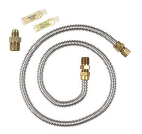 Amana 2048KITRC Gas Dryer Hook Up Kit - 4 Feet Flexible Gas Connector & Venting System for Dryer Installation | Perfect for Home Laundry Room Setup & Appliance Connection