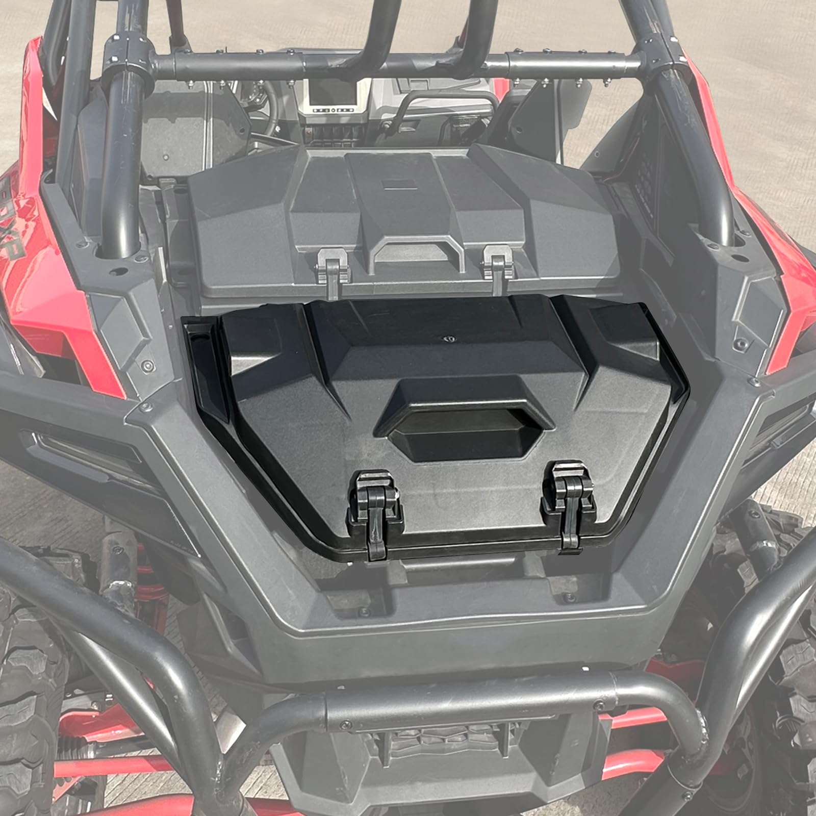 42QT Waterproof UTV Rear Cargo Storage Box with Lid - Compatible with Polaris RZR PRO XP/Turbo R 2020-2023 Models, Durable Tool Bed Organizer Replacement #2883752 - Perfect for Off-Road Adventures, Hunting Gear Storage & Worksite Equipment Transport
