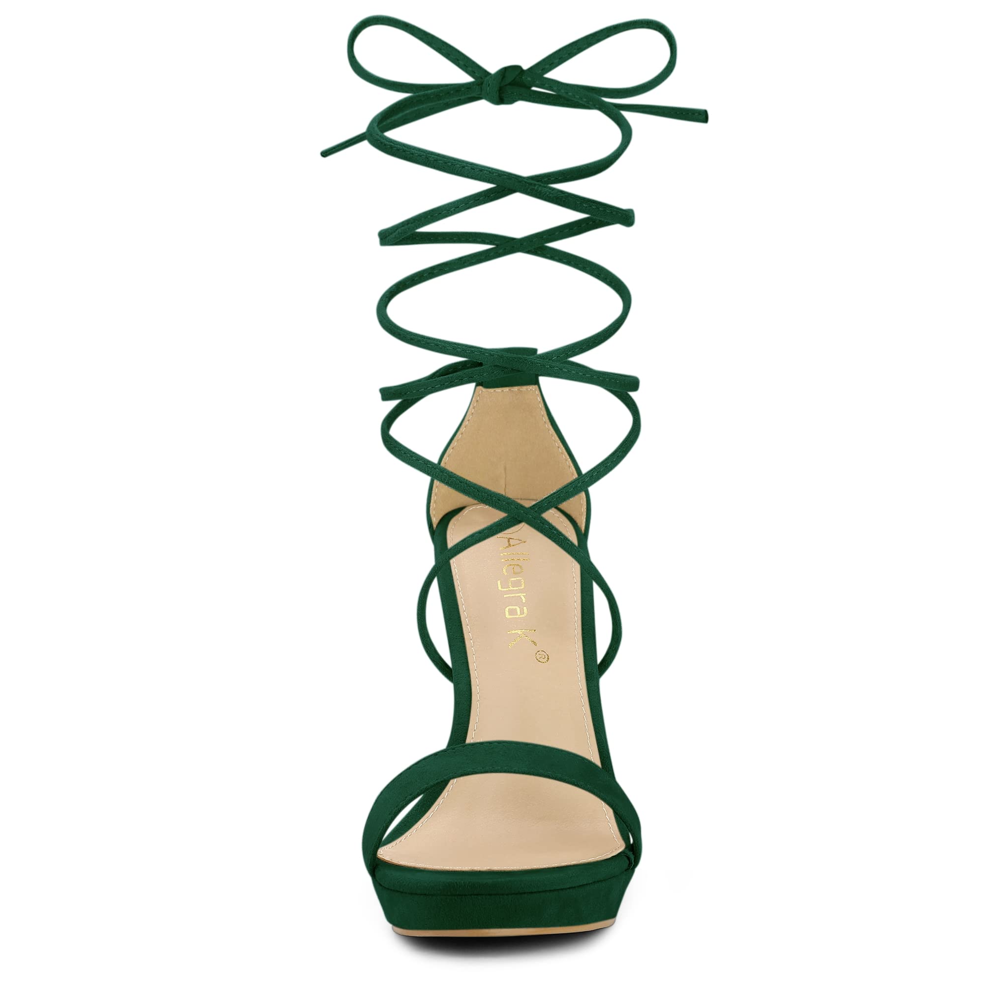Allegra K Women's Platform Stiletto Heels Lace Up Sandals - Sexy High Heel Dress Shoes for Women, Perfect for Parties, Weddings & Evening Events