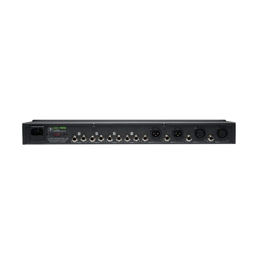 Mackie HM-400 4-Channel Professional Headphone Amplifier Rackmount - 4 x 12 Headphone Outputs for Studio Recording, Live Sound & Podcasting