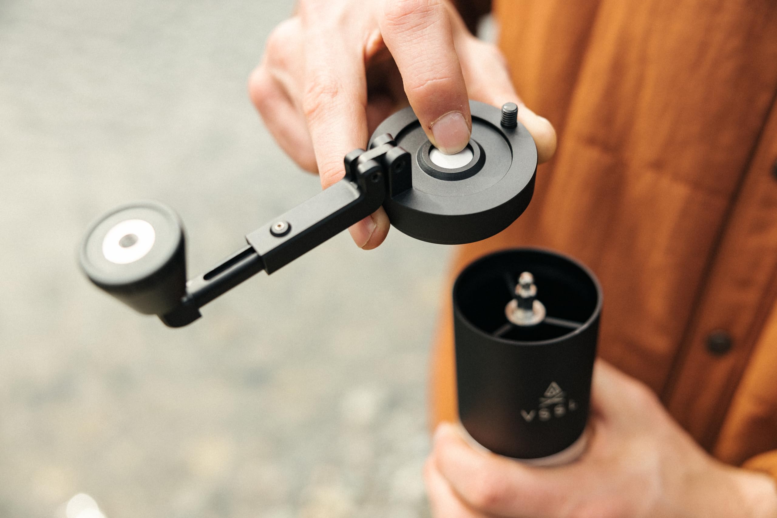 Premium VSSL Java G45 Manual Coffee Grinder - 45g Capacity, Stainless Steel Conical Burr Mill for Espresso, French Press & Pour Over - Portable Black Coffee Bean Grinder for Camping, Travel & Home Brewing