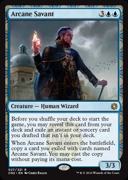 Magic The Gathering Arcane Savant 027/221 Foil Card - Conspiracy 2: Take The Crown - Premium MTG Collectible for Deck Building & Gaming Battles