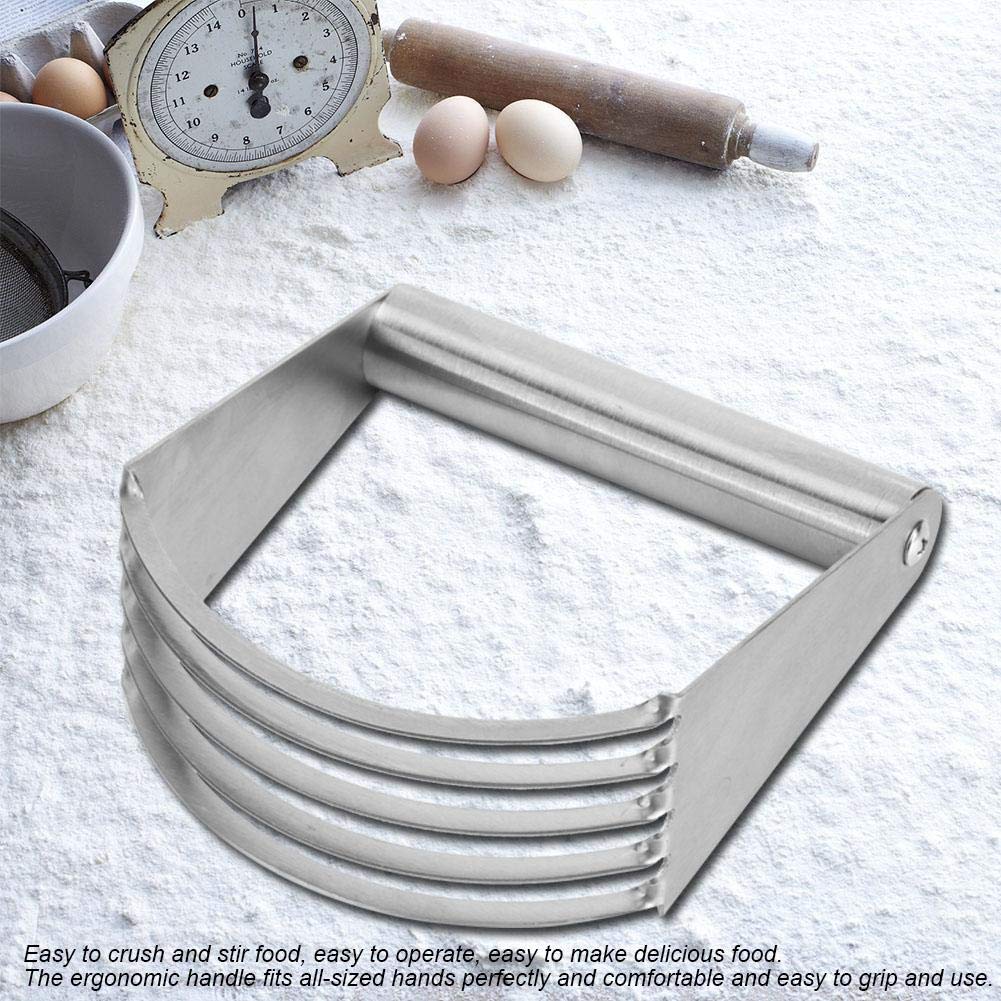 Stainless Steel Dough Blender & Pastry Cutter - Professional Baking Tool for Pie Crust, Cookies & Pastry Dough - Perfect for Home Kitchen & Bakery Use
