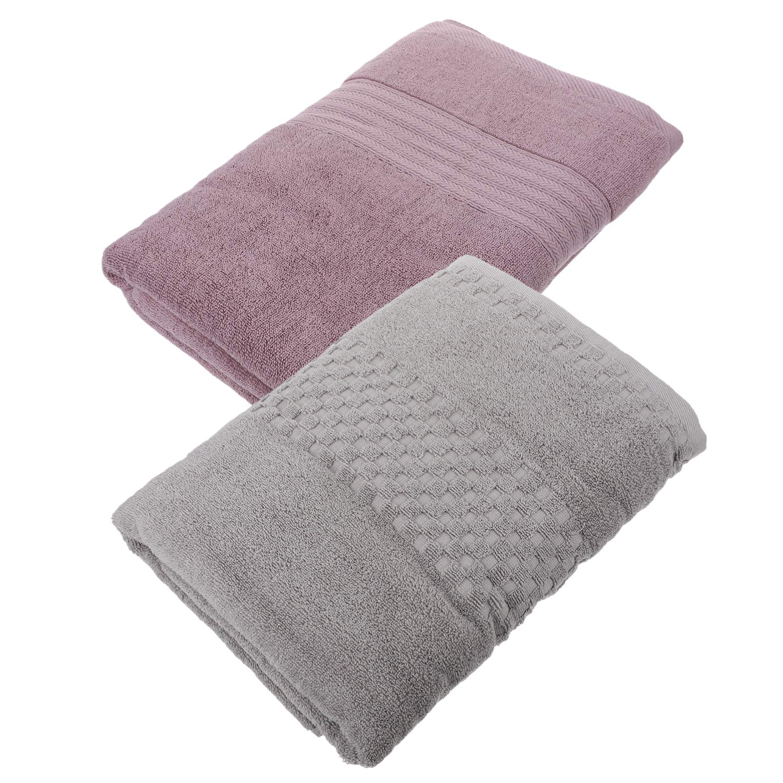 Cabilock 2-Pack Premium Cotton Bath Towels - Super Absorbent, Quick Dry, Soft & Thick Bathroom Towels for Adults - Ideal for Shower, Spa, Gym & Home Use