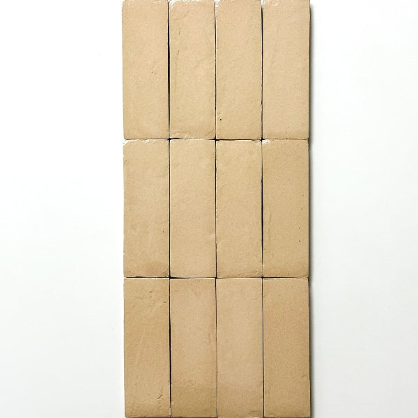Handmade Beige Evelyn Bejmat Rug - 50 x 150 x 12mm Moroccan Tile Sample - Perfect for Boho Home Decor, Kitchen Backsplash & Bathroom Flooring