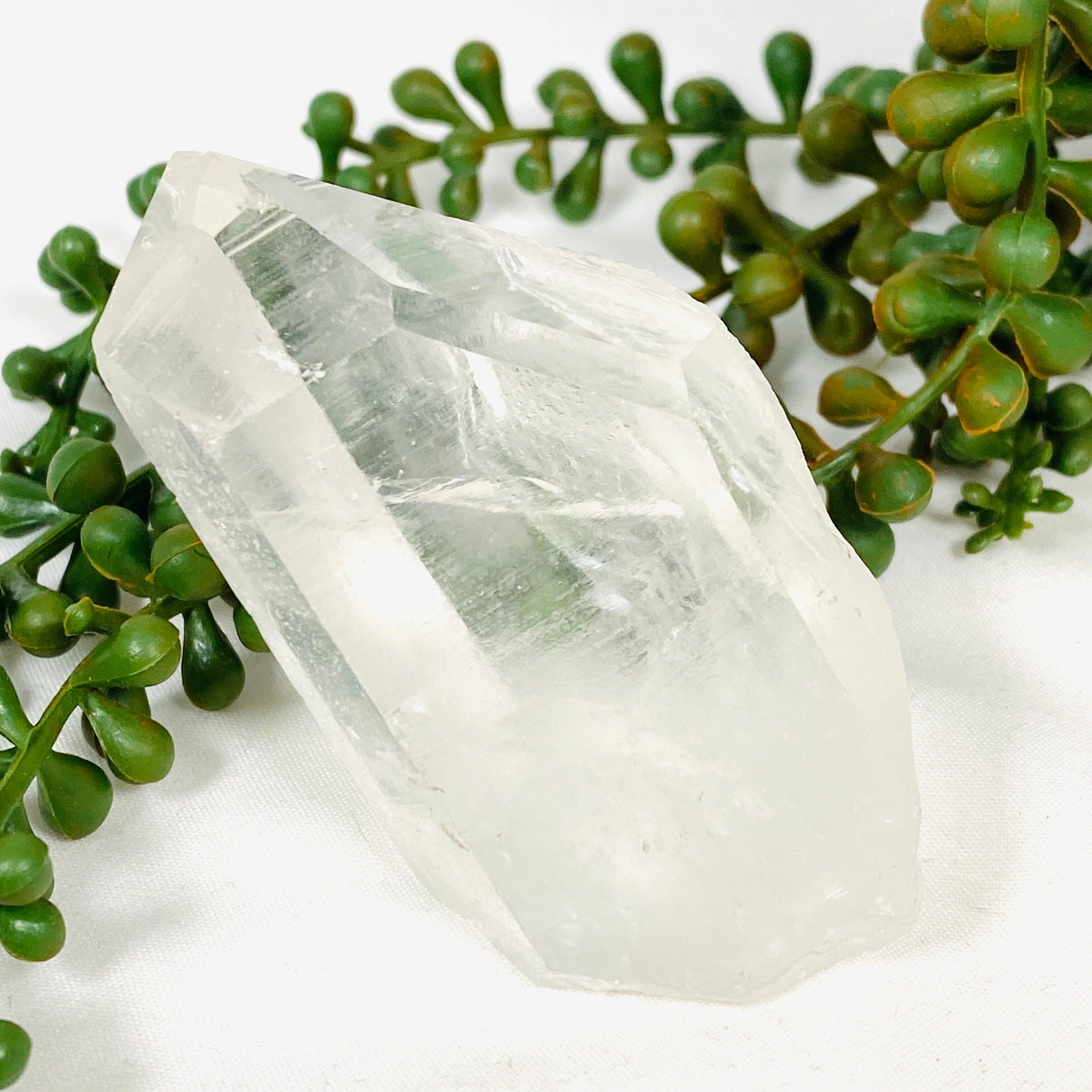 Natural Clear Quartz Semi-Polished Point Stone - Healing Crystal for Meditation, Reiki, and Energy Work - Perfect for Home Decor, Yoga, and Spiritual Practices