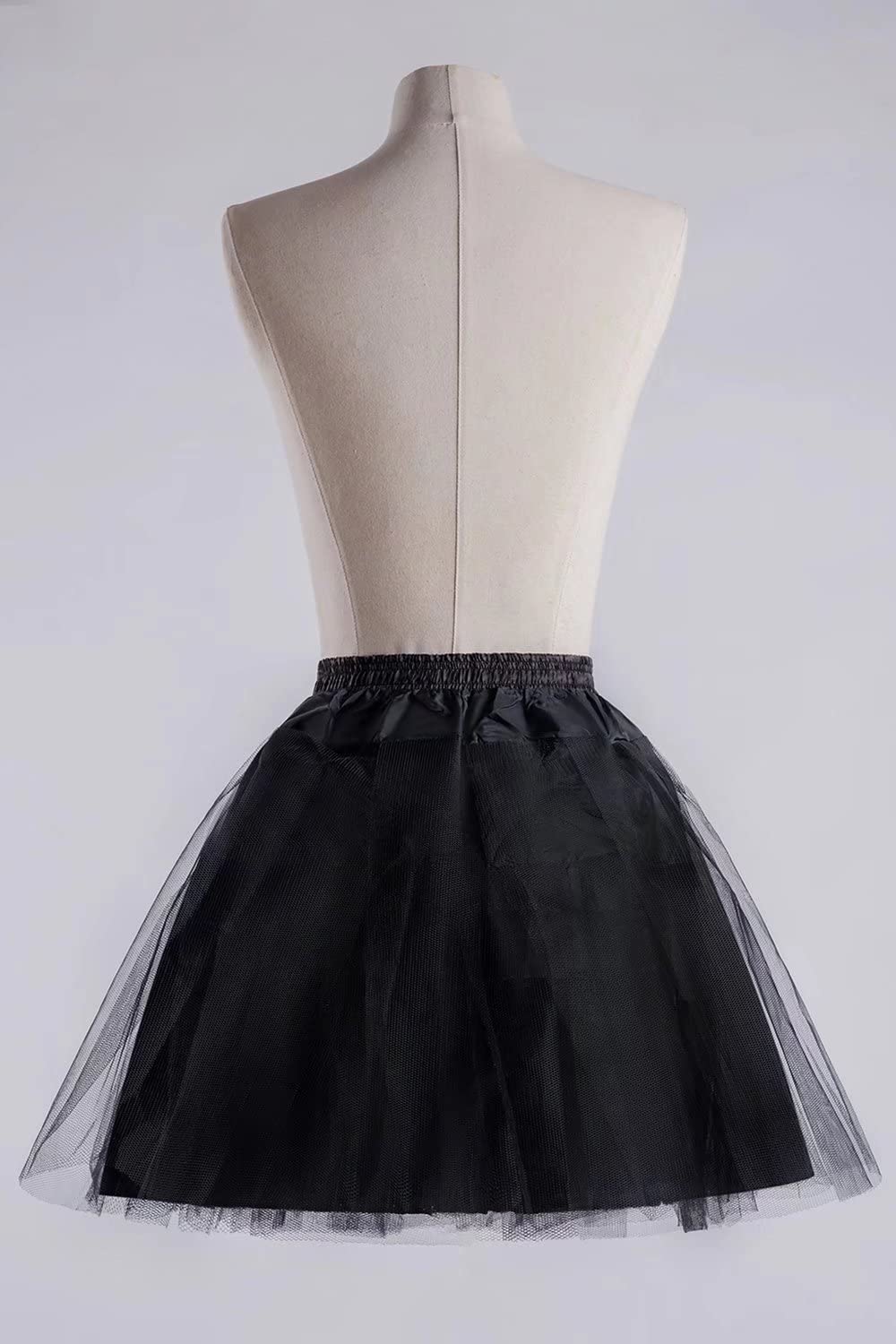 MisShow Women's Classic 3-Layer Tulle Tutu Skirt - 1950s Style Petticoat Crinoline Underskirt for Vintage Dresses, Costumes & Dance Performances
