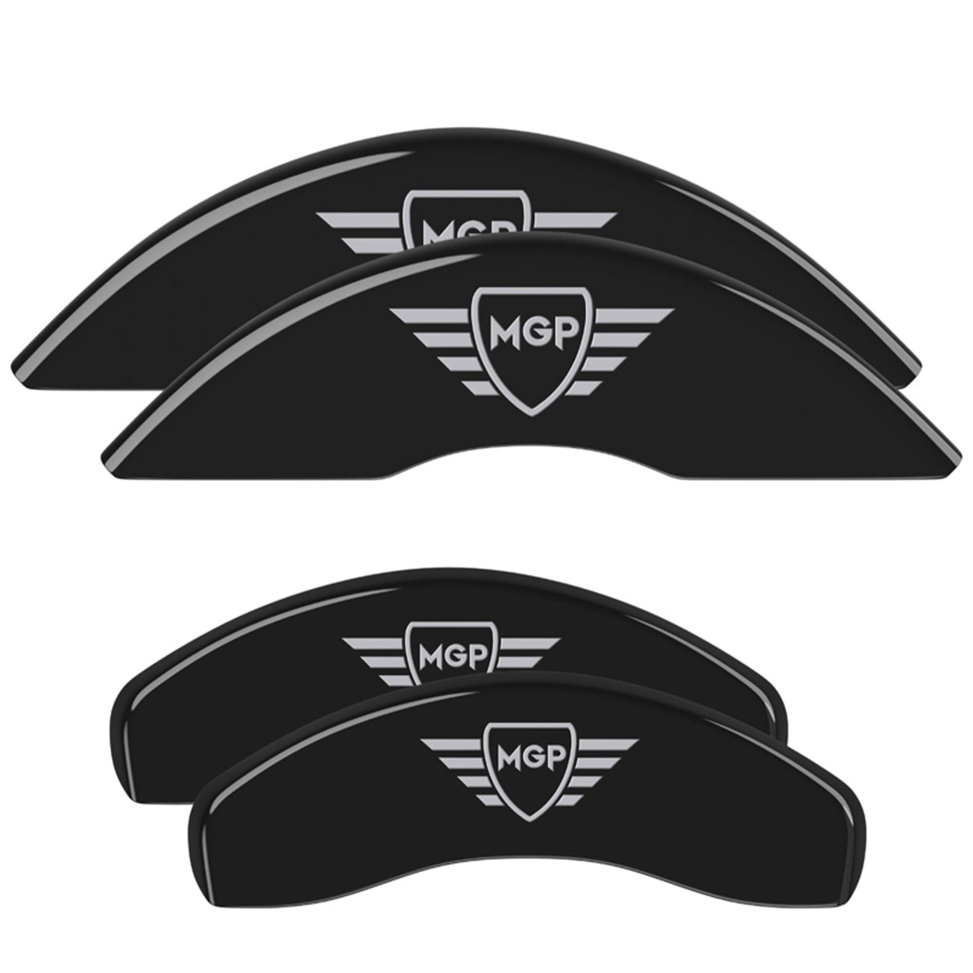 MGP Brake Caliper Covers for BMW Z4 2003-2005 - Black Finish with Engraved Silver MGP Logo - Front & Rear Set of 4 - High Performance Car Accessories for Enhanced Style & Protection - Perfect for Car Shows, Racing Events & Daily Driving