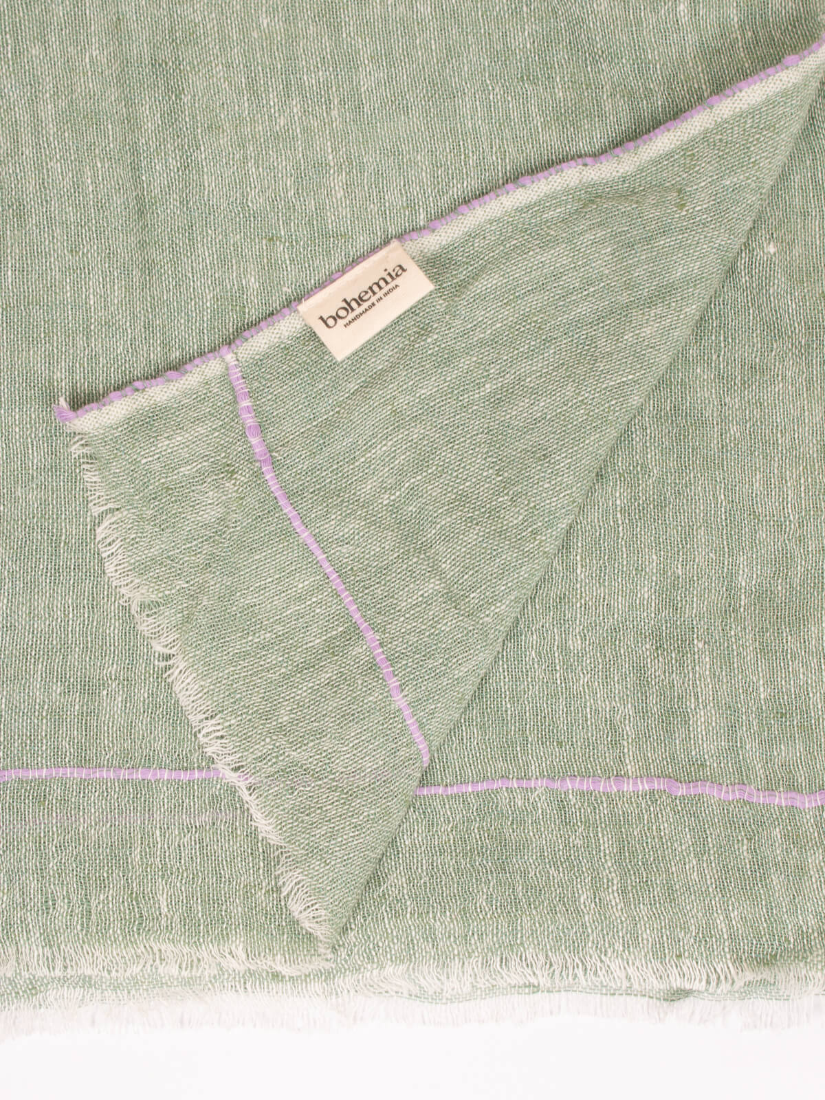 Soft Linen Scarf for Women - Sage Green & Lilac Purple Lightweight Wrap - Perfect for Spring Outfits, Beach Cover-Up & Boho Fashion Accessory