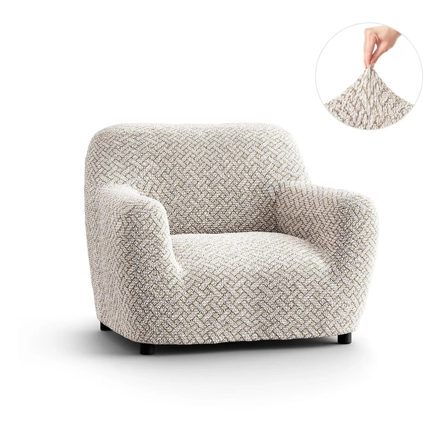 Microfiber Printed Armchair Slipcover - Stretchable Furniture Protector for Living Room, Bedroom & Office - Easy Washable Sofa Cover for Home Decor