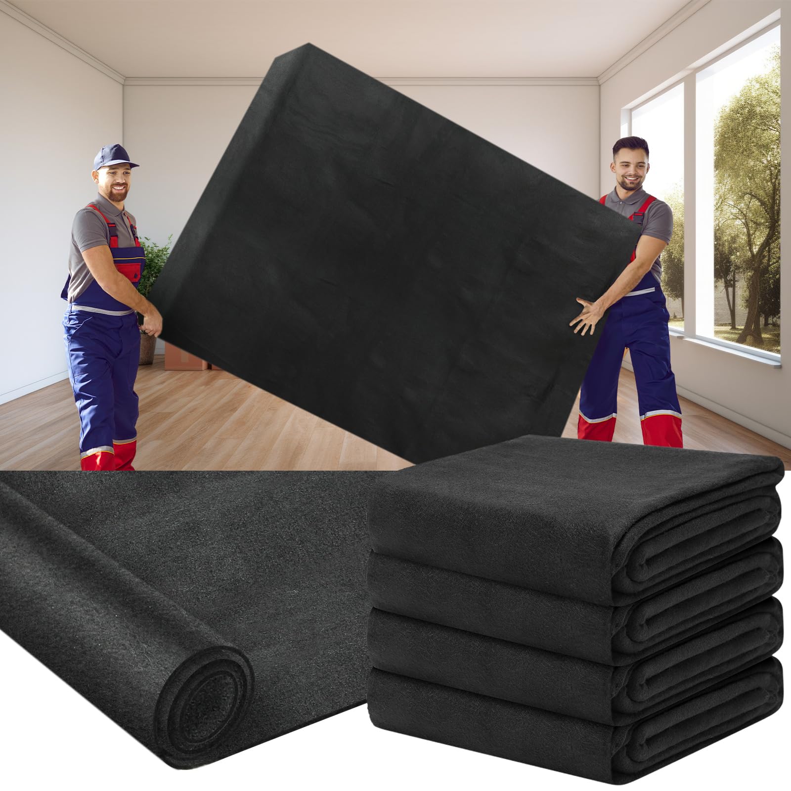 4 Pack Heavy Duty Moving Blankets 80
