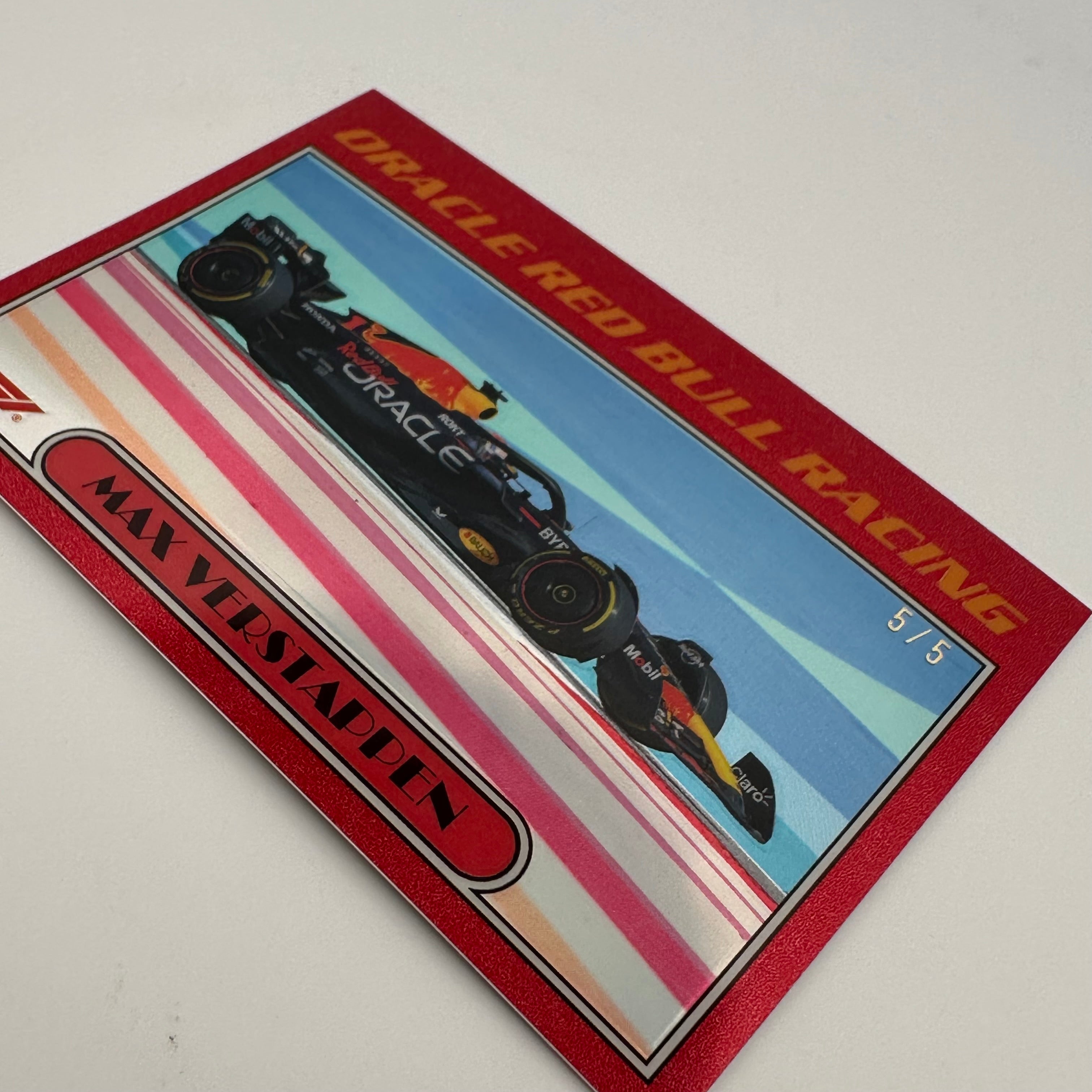 2023 Topps Chrome Max Verstappen #AU77 MV Red 5/5 - Rare Formula 1 Racing Card for Collectors & Fans - Perfect for Display, Trading, and Investment