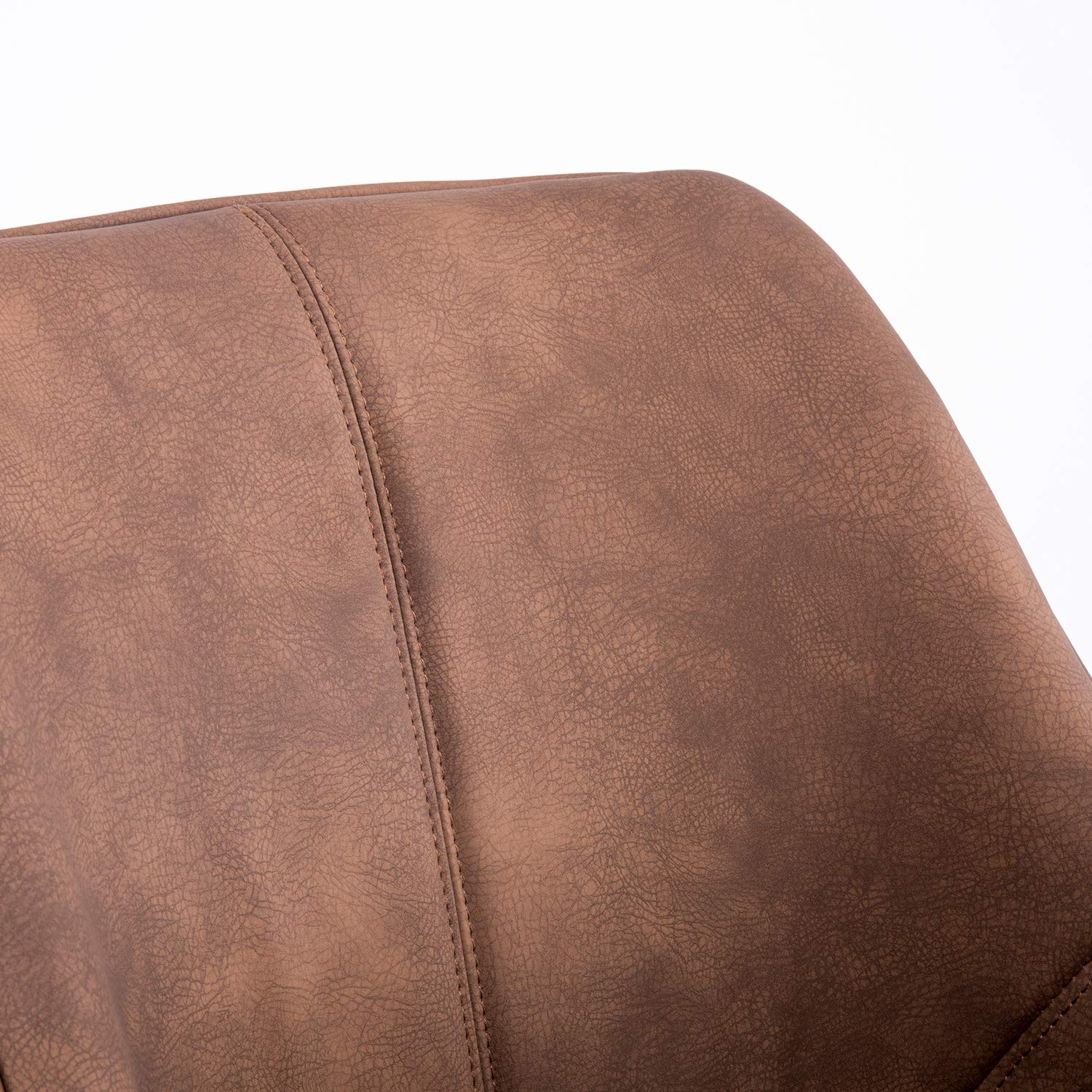 Modern Brown Faux Leather Dining Chairs - Set of 2 for Living Room, Kitchen & Office - Comfortable Side Chairs with Sturdy Metal Legs | Perfect for Home Decor, Restaurant & Small Spaces