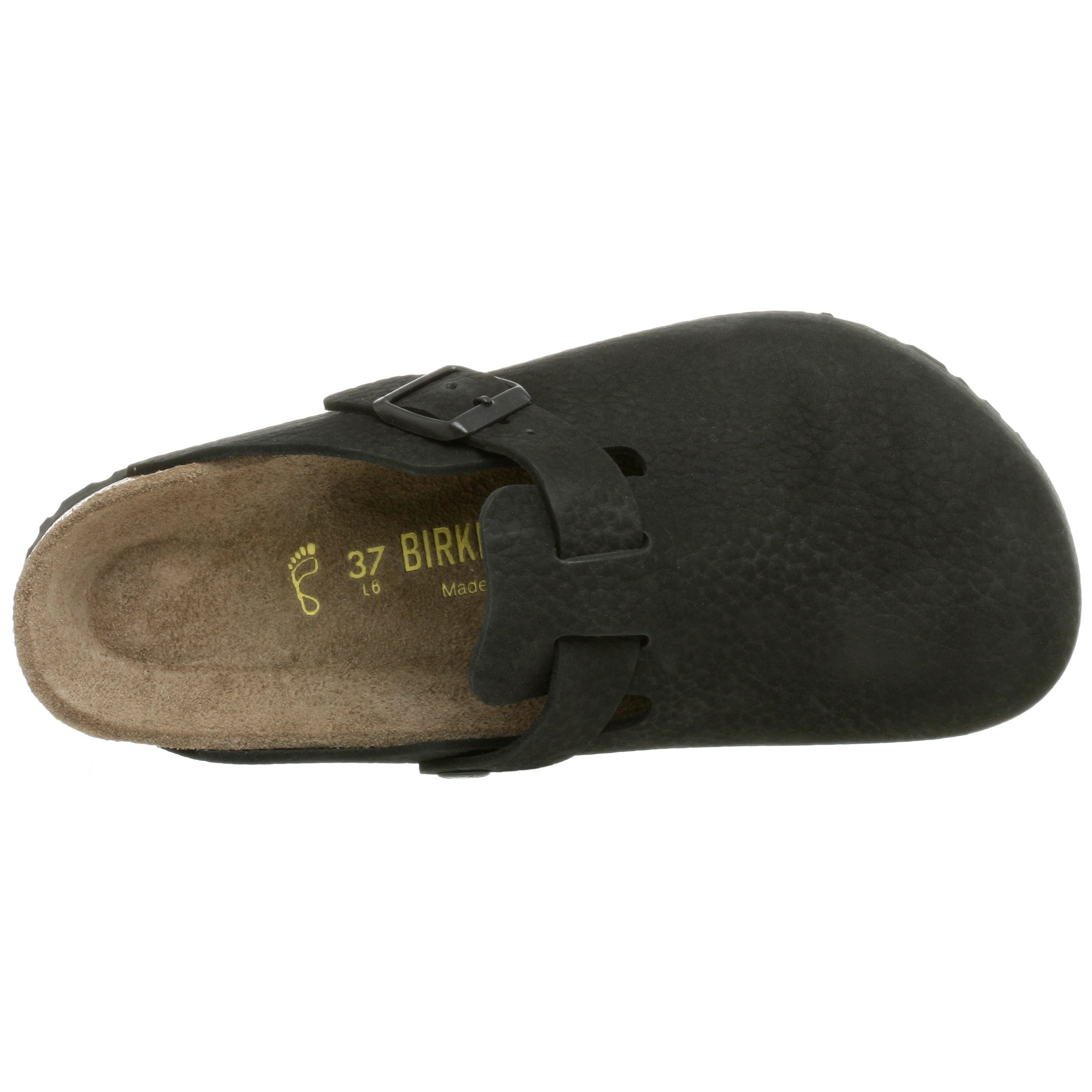 Birkenstock Unisex Boston Soft Footbed Clogs - Black, Size 46 EU (US Men's 12-13) | Comfortable Cork Footbed Sandals for Home, Office & Casual Wear