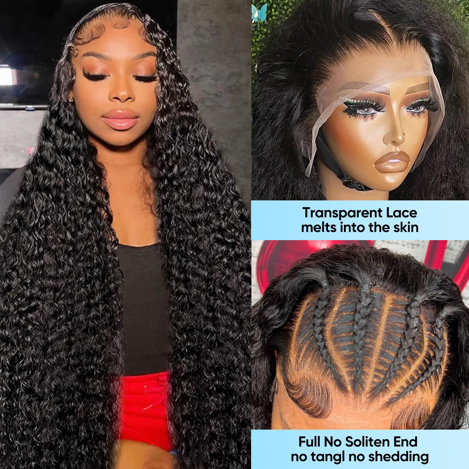 30 Inch 13x6 Lace Front Wigs Human Hair - 200% Density Deep Wave Glueless Wig with Pre-Plucked Hairline | Natural Looking Curly Human Hair Wigs for Women | Perfect for Daily Wear, Cosplay & Special Occasions