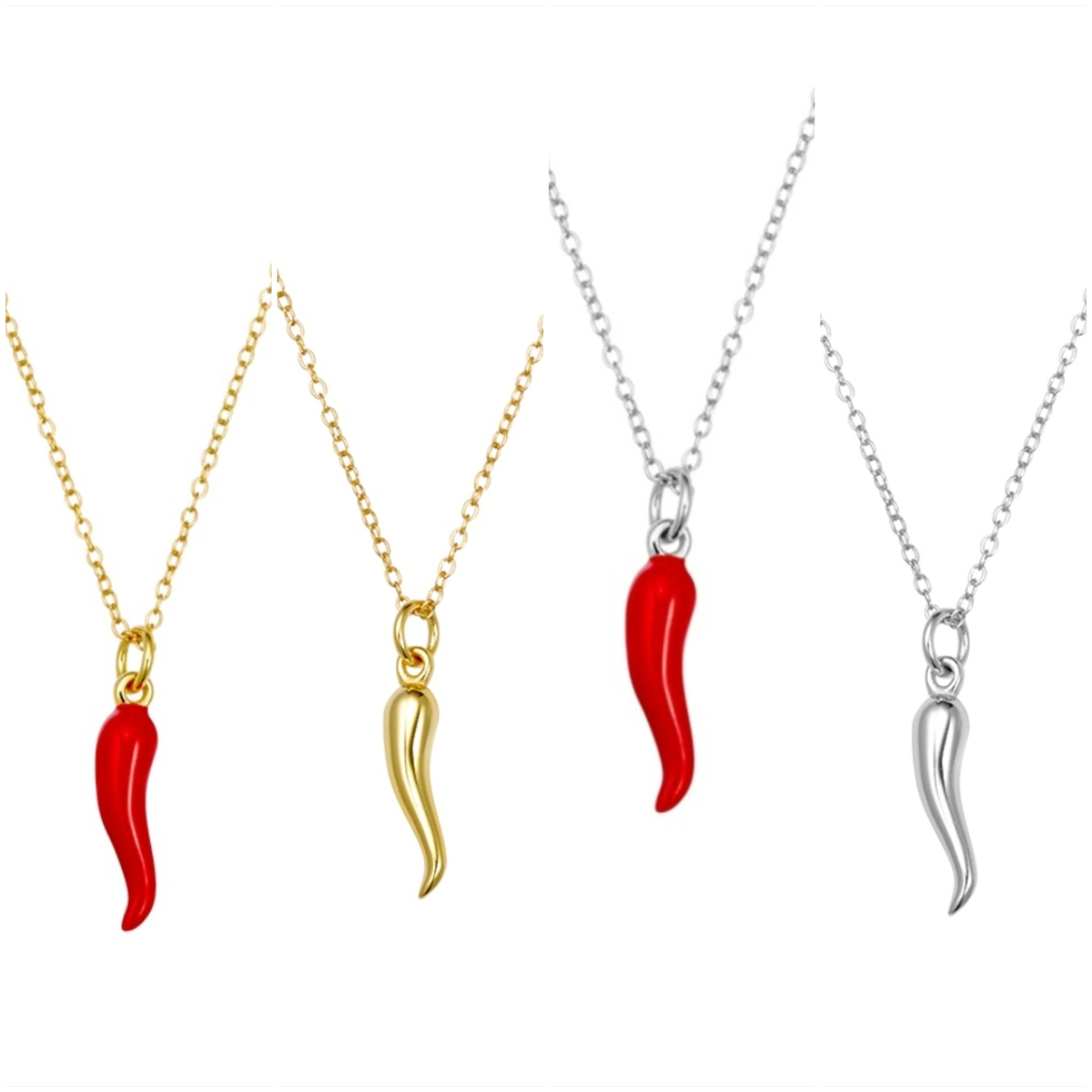 Italian Cornicello Horn Necklace - Red & Gold Good Luck Charm for Protection | Perfect Gift for Birthday, Anniversary & Spiritual Blessings
