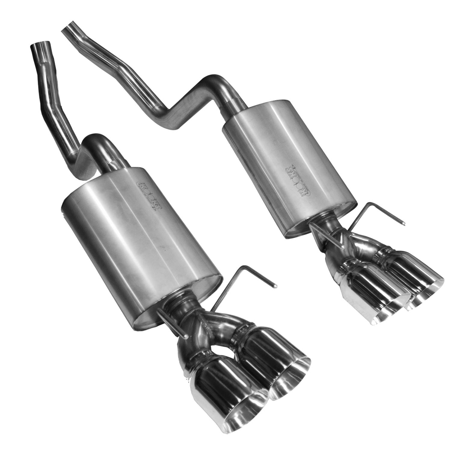 Custom Headers 21606700 Axle Back Exhaust System - 3 Inch OEM Performance Exhaust with Polished Tips - Upgrade Your Car's Sound & Power for Street or Track Racing