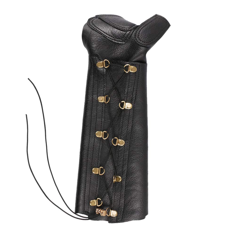 BESPORTBLE Archery Arm Guard - PU Leather Bow Arm Protector for Hunting & Shooting | Adjustable Armguard Glove for Comfort & Safety | Perfect for Target Practice, Outdoor Sports & Archery Training