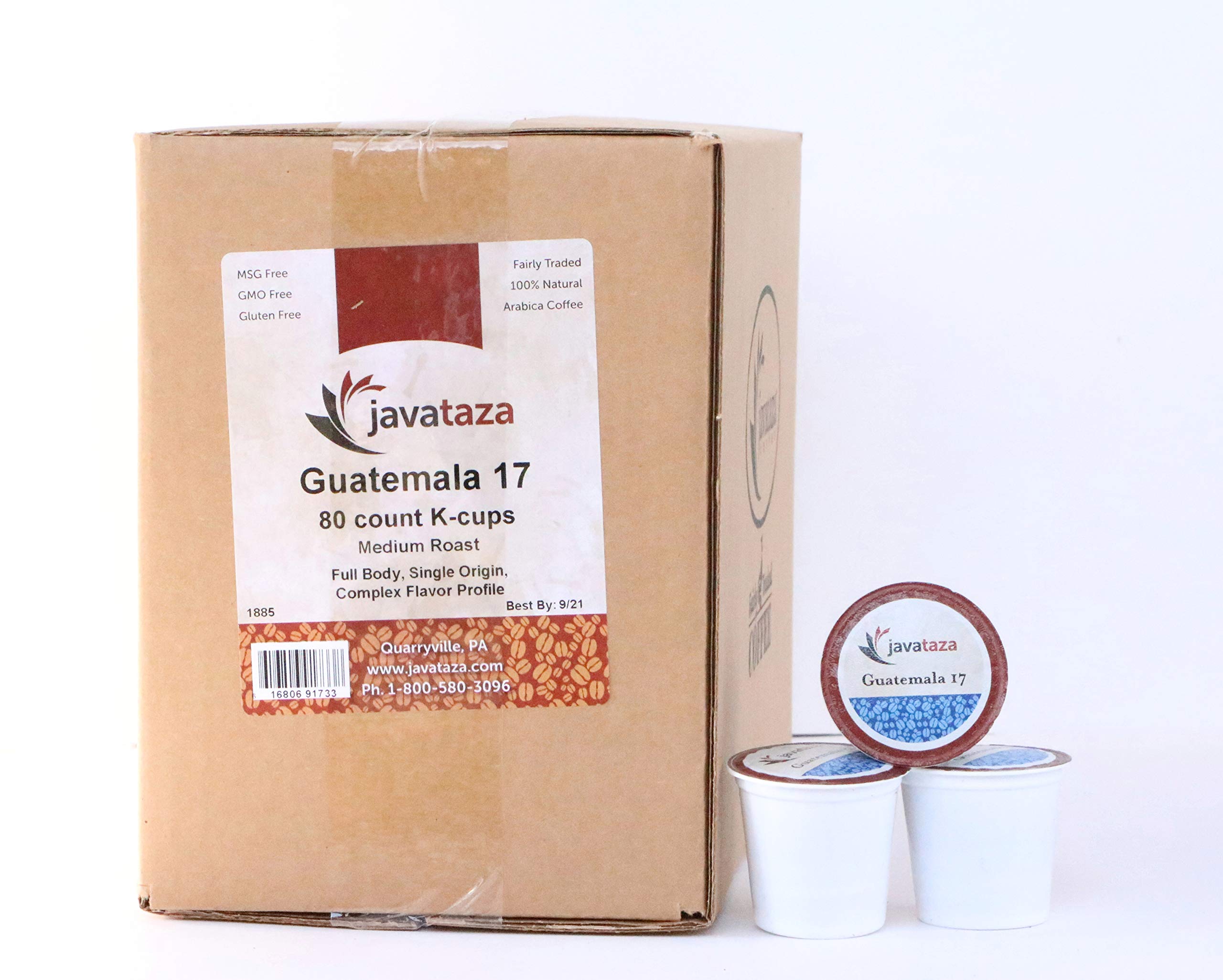 Premium Guatemala 17 Single-Serve Coffee Pods for Keurig K-Cup Brewers - 80 Count, Fair Trade Certified - Perfect for Home, Office & Breakfast Brewing