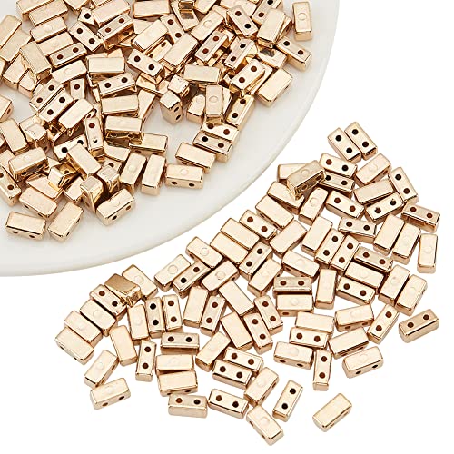 400 Pcs-Acrylic Tila Beads-Golden