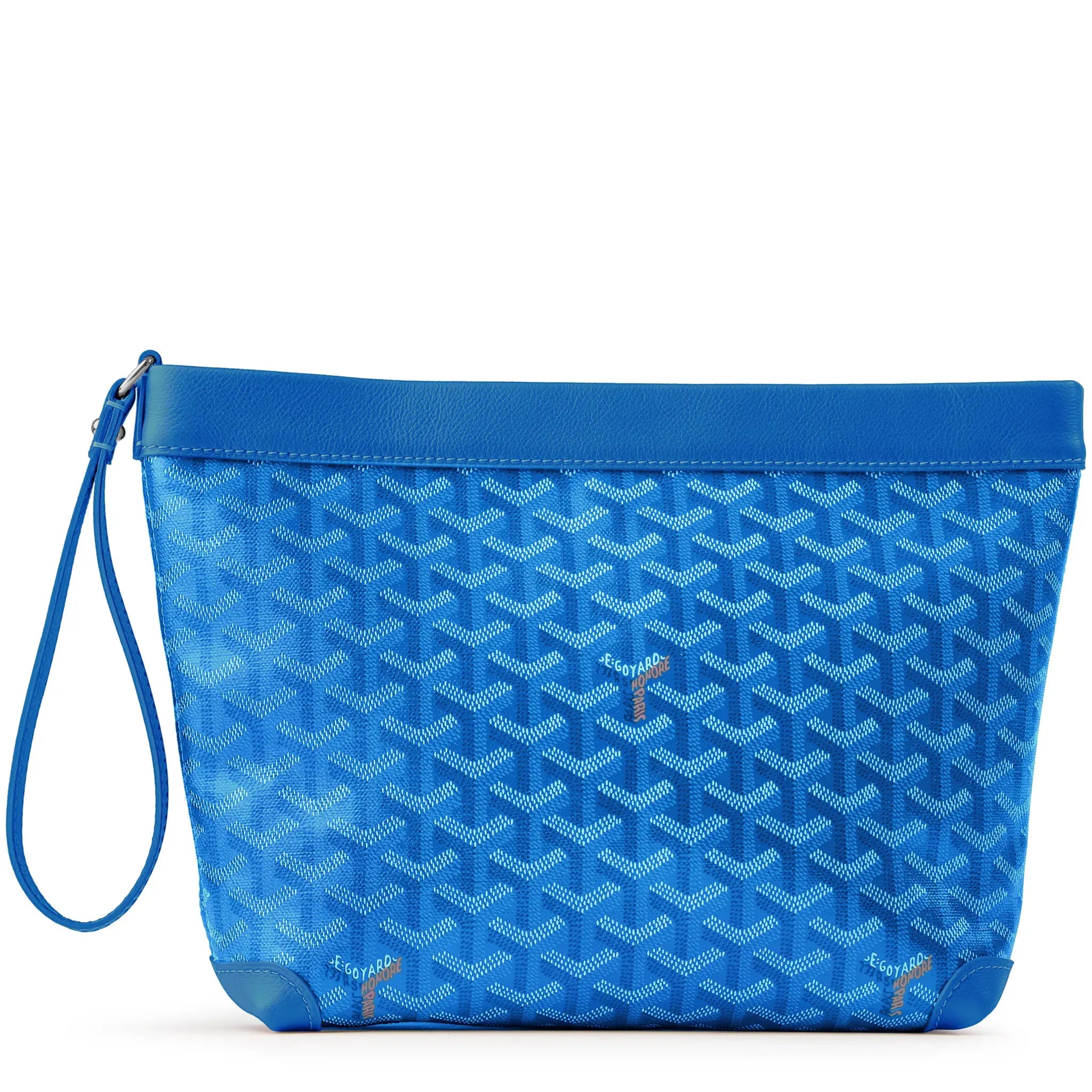 Goyard Conti Sky Blue Leather Pouch - Luxury Crossbody Bag for Women - Perfect for Travel, Shopping & Everyday Use