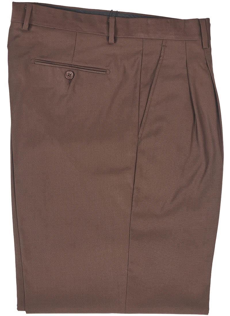 Comfortable Brown Peated Wide Fit Pants for Men & Women - Stretchy Casual Trousers for Work, Travel & Everyday Wear