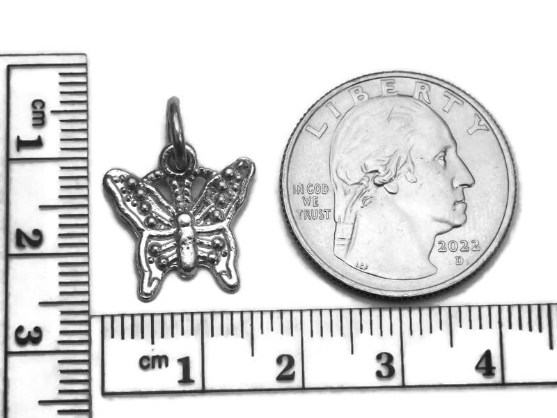 Butterfly #5 Charm Pendant - .925 Sterling Silver Jewelry for Women - Elegant Necklace Gift for Birthday, Anniversary & Special Occasions
