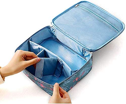 Lexazo Travel Makeup Bag - 1 Layer Cosmetic Organizer with Zipper for Toiletries & Cosmetics - Perfect for Trips & Daily Use