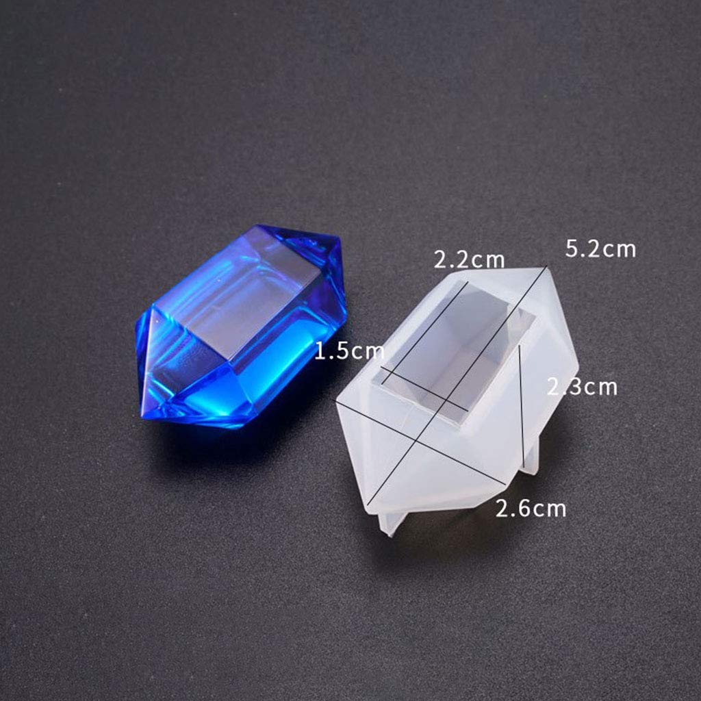 6-Piece Silicone Pendulum Casting Molds for Epoxy Resin - Cone & Crystal Column Pendant Jewelry Making Tools - DIY UV Resin Stone Molds for Necklaces, Home Decor & Spiritual Crafts