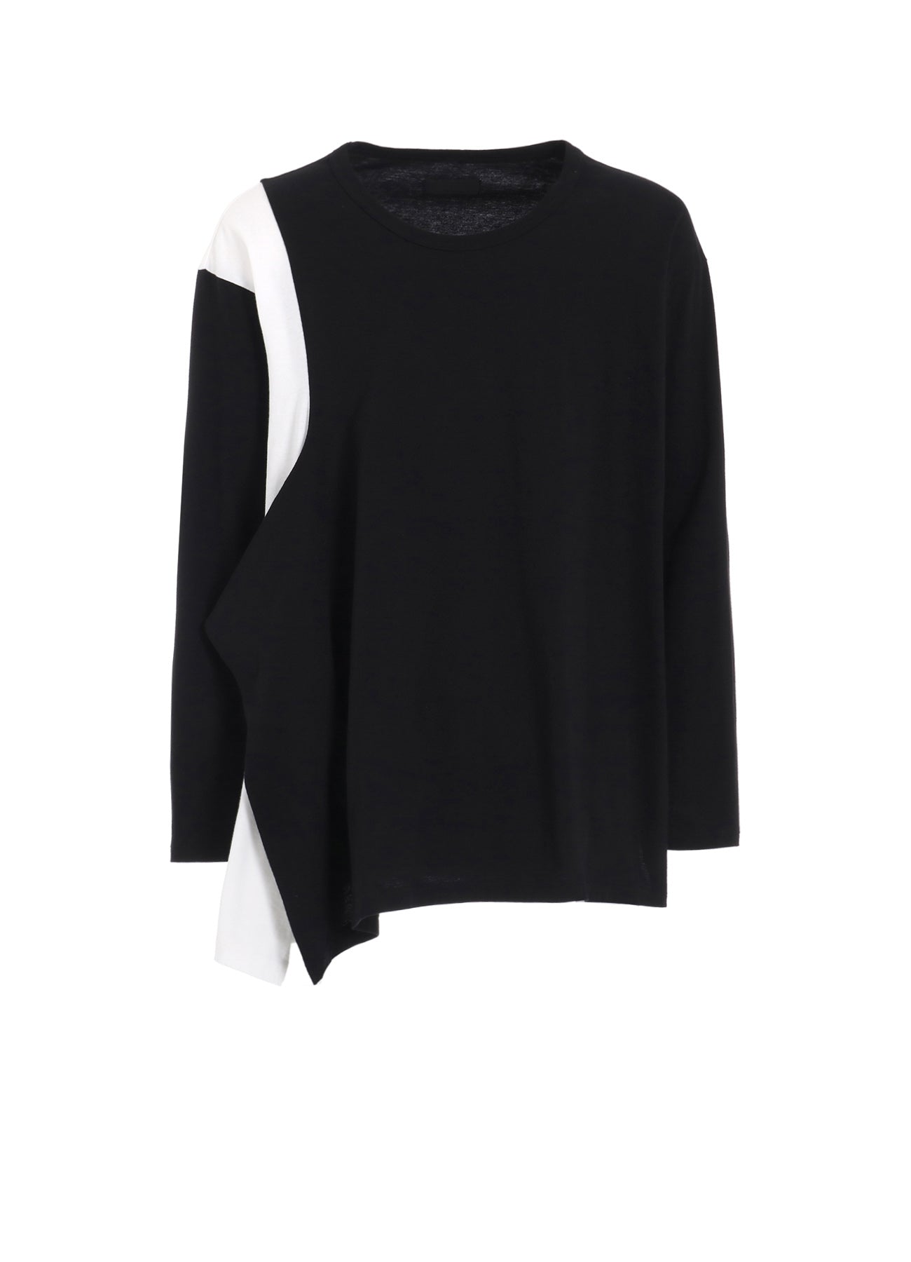 Soft Cotton Jersey Fabric Long Sleeve Draped T-Shirt for Women - Comfortable Casual Wear for Everyday, Work & Outfits