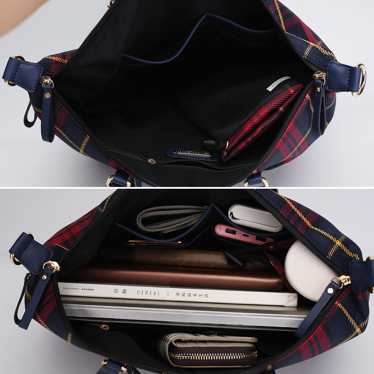MKF Collection Large Tote Bag for Women - Convertible Nylon Shoulder Bag & Backpack - Stylish Travel Purse for Work, Gym & Weekend Getaways