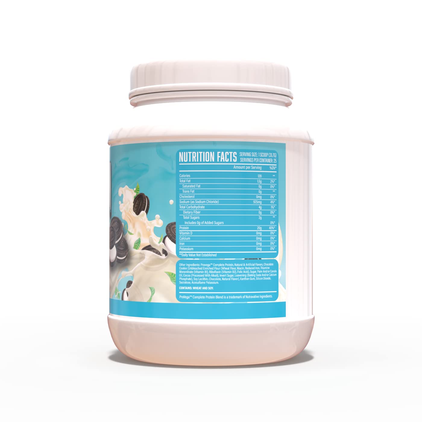 Huge Supplements Vegan Protein Powder - Cookies & Cream Flavor | Plant-Based Protein Powder with 20g Protein Per Serving | Ideal for Post-Workout Recovery & Muscle Building