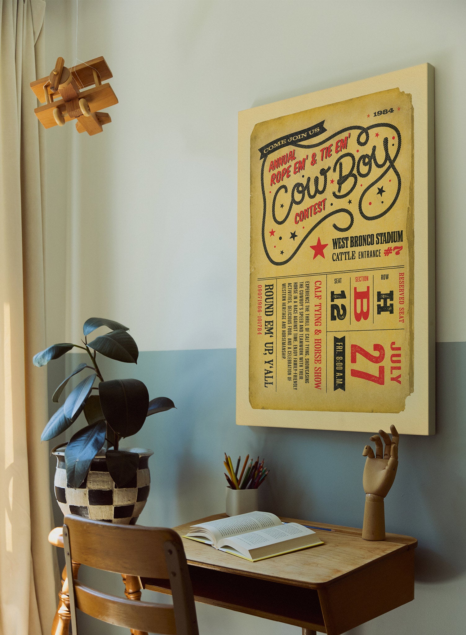 Rodeo Memories Poster - Western Cowboy Wall Art Decor for Home, Office & Ranch - Perfect for Country Themed Rooms & Gifts