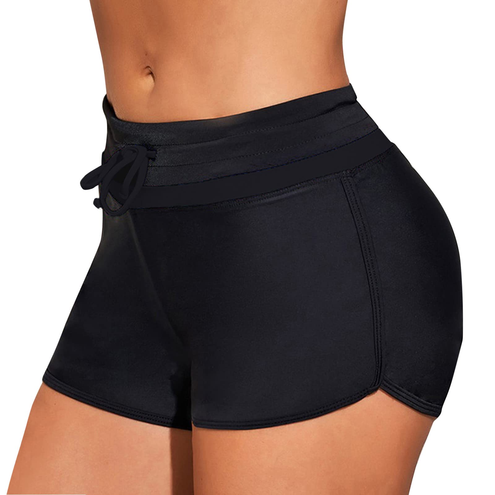 Women's High Waist Lace-Up Tankini Bikini Set - Sexy Halter Swim Romper with Running Shorts for Beach, Pool & Summer Vacations