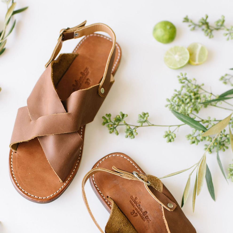 Women's Leather Sandals - Comfortable & Stylish Cruz Sandals for Summer, Beach, and Casual Outings